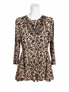 ZARA Women’s Floral Long Sleeve Mini Dress
